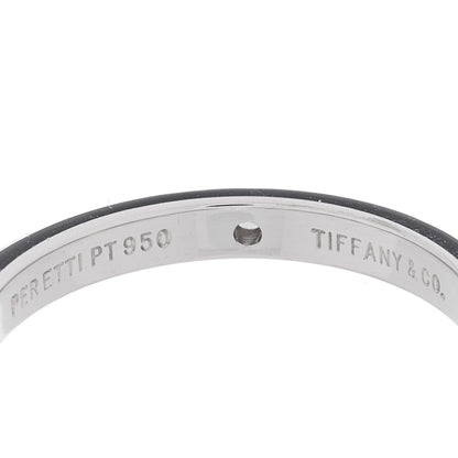 Tiffany Platinum Diamond Elsa Peretti Band Ring 56 7.5 4 of 4