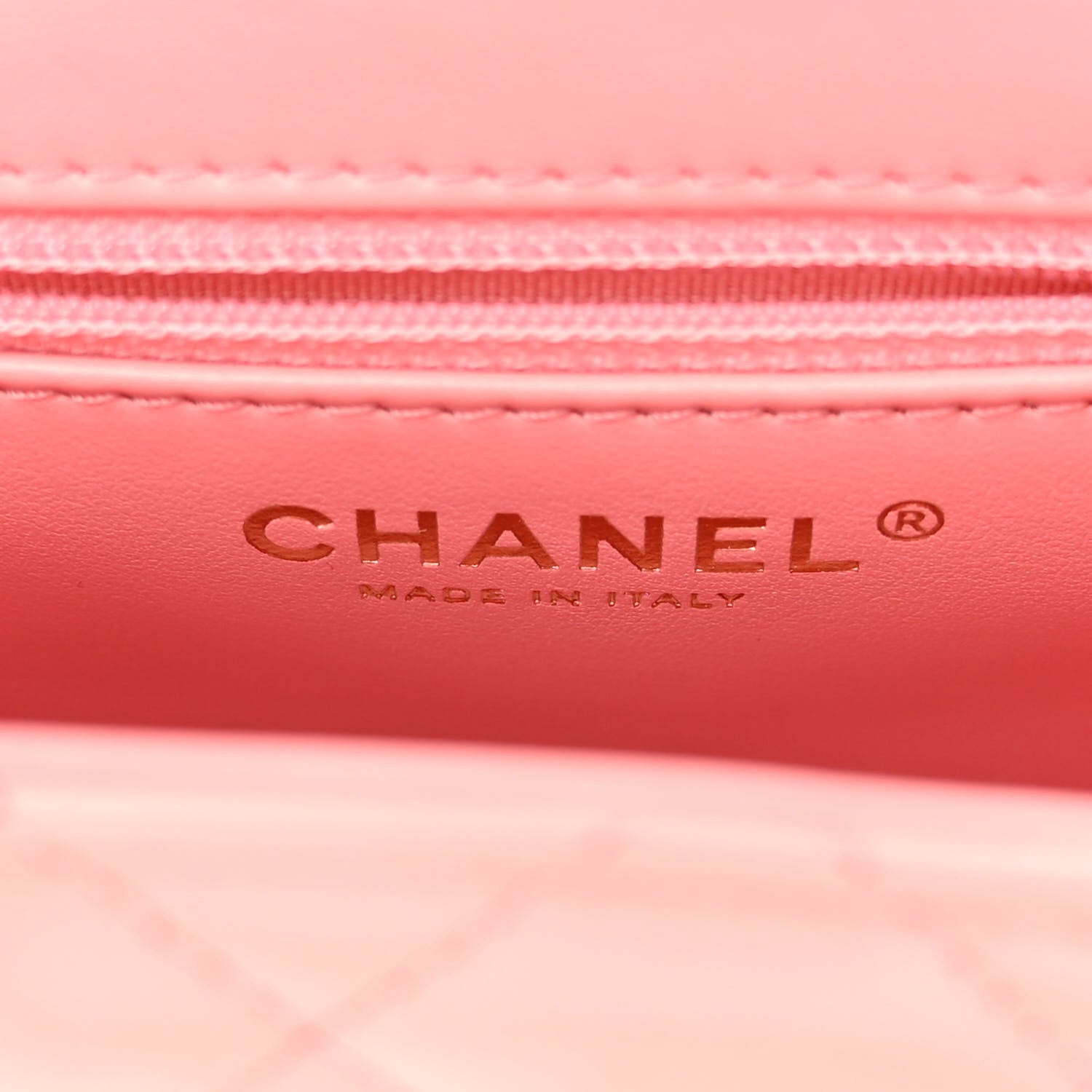 Chanel Shiny Aged Calfskin Quilted Nano Kelly Shopper Coral Pink 6 of 11