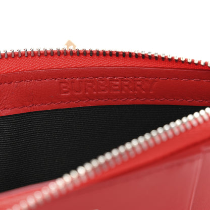 Burberry Calfskin London England Print Logo Alwyn Card Holder Bright Red 6 of 10