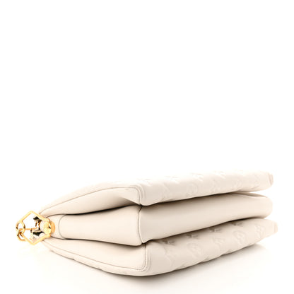 Louis Vuitton Lambskin Embossed Monogram Coussin PM Beige Cream 4 of 11