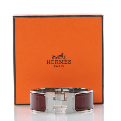 Hermes Enamel Wide Clic Clac H Bracelet PM Rouge Amarante 5 of 5