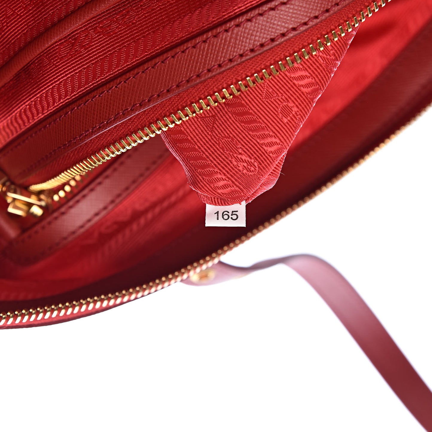 Tessuto Nylon Saffiano Tote Rosso