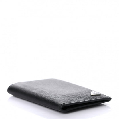 Prada Saffiano Corner Card Holder Black 4 of 7