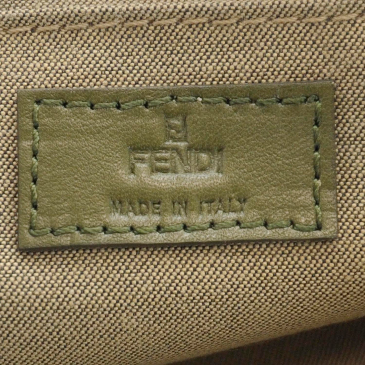 Leather Tassel Pochette Green