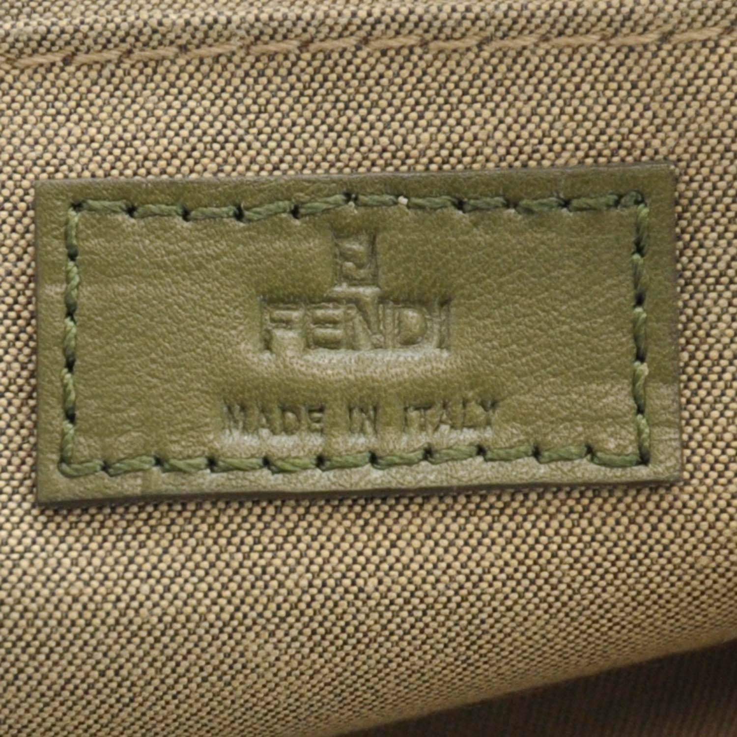 Fendi Leather Tassel Pochette Green 5 of 8