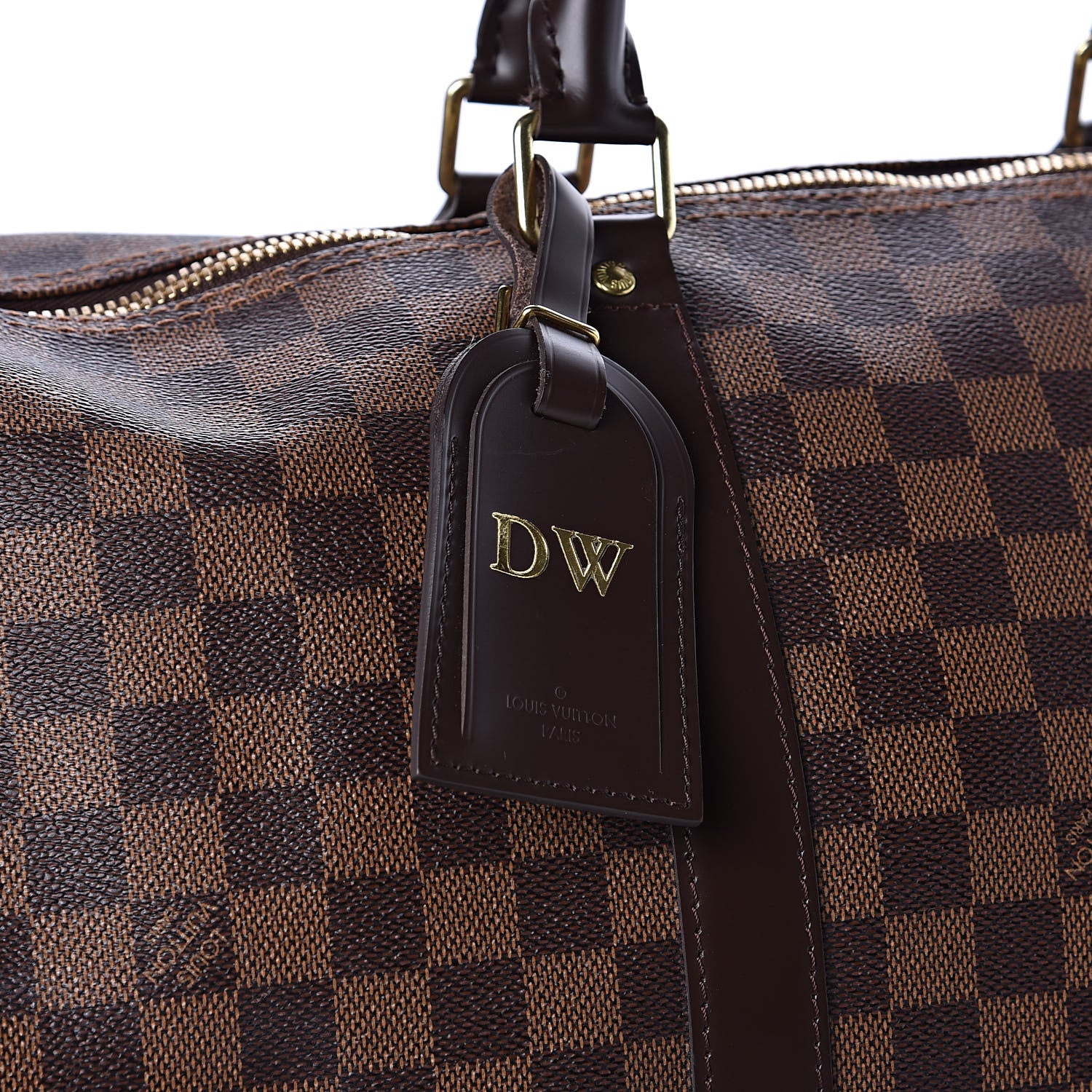 Louis Vuitton Damier Ebene Keepall Bandouliere 55 10 of 11