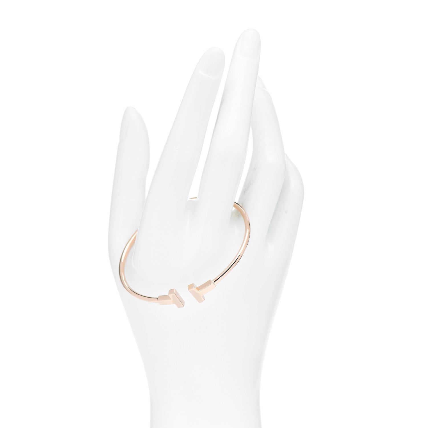 Tiffany 18K Rose Gold T Wire Bracelet 2 of 5