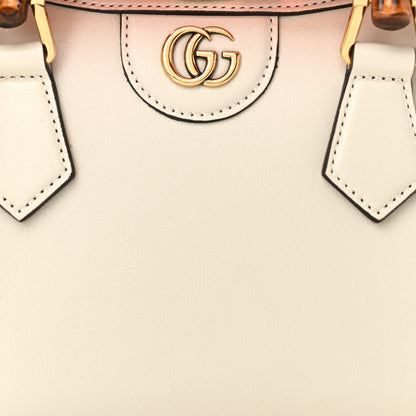 Gucci Wonka Grain Calfskin Mini Diana Tote Bag Mystic White Orange Fluo 8 of 10