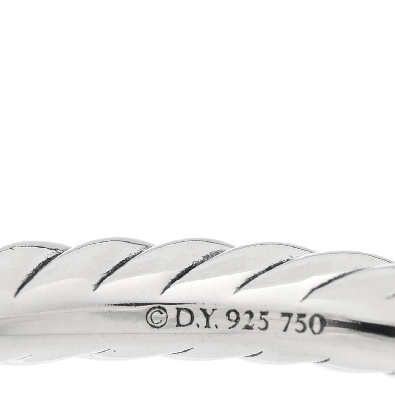 David Yurman Sterling Silver 18K Yellow Gold Diamond Black Onyx 7mm Petite Chatelaine Ring 51 5.75 4 of 4