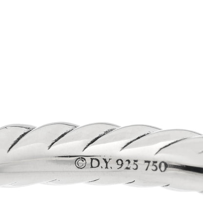 David Yurman Sterling Silver 18K Yellow Gold Diamond Black Onyx 7mm Petite Chatelaine Ring 51 5.75 4 of 4