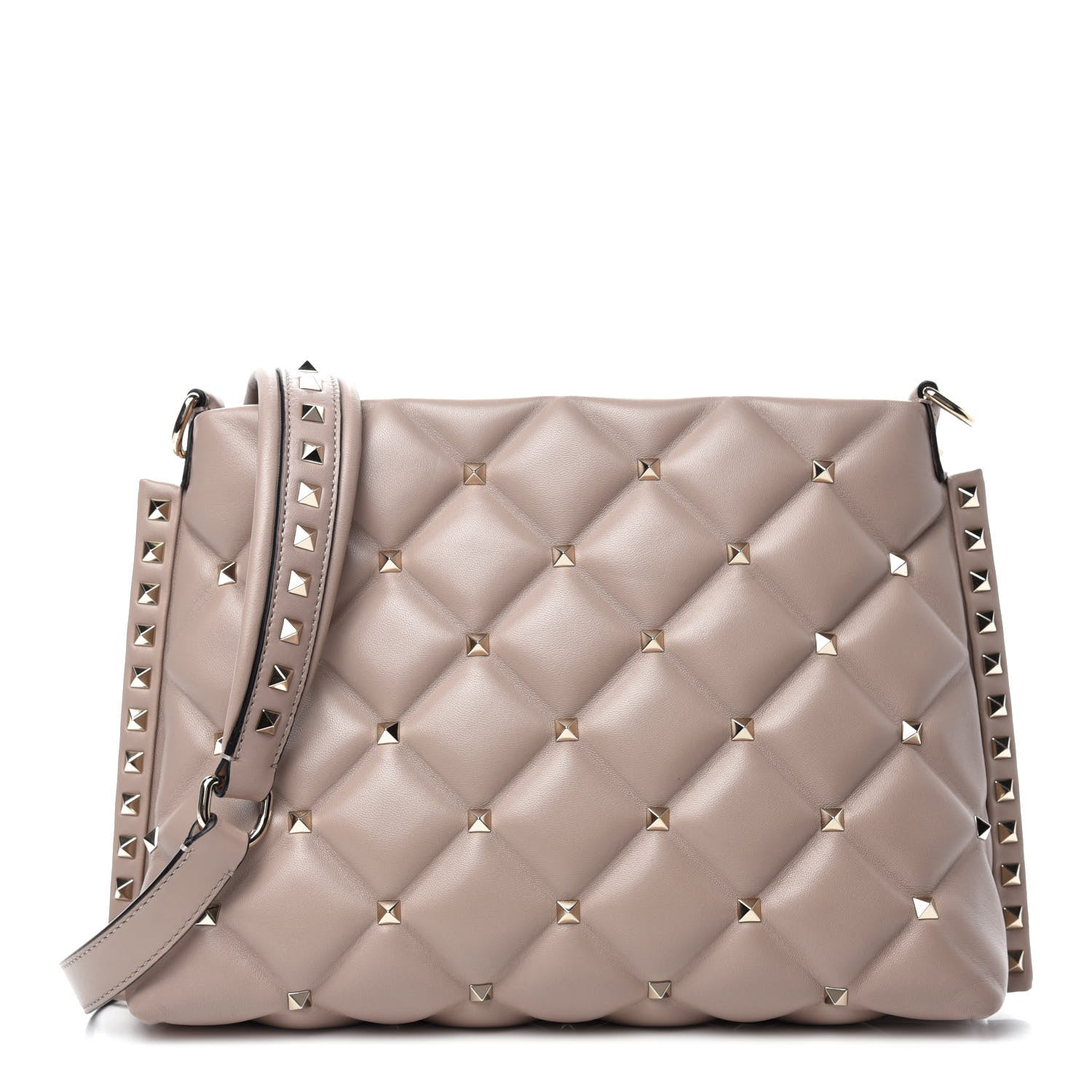 Valentino Garavani Nappa Candystud Shoulder Bag Poudre 1 of 10