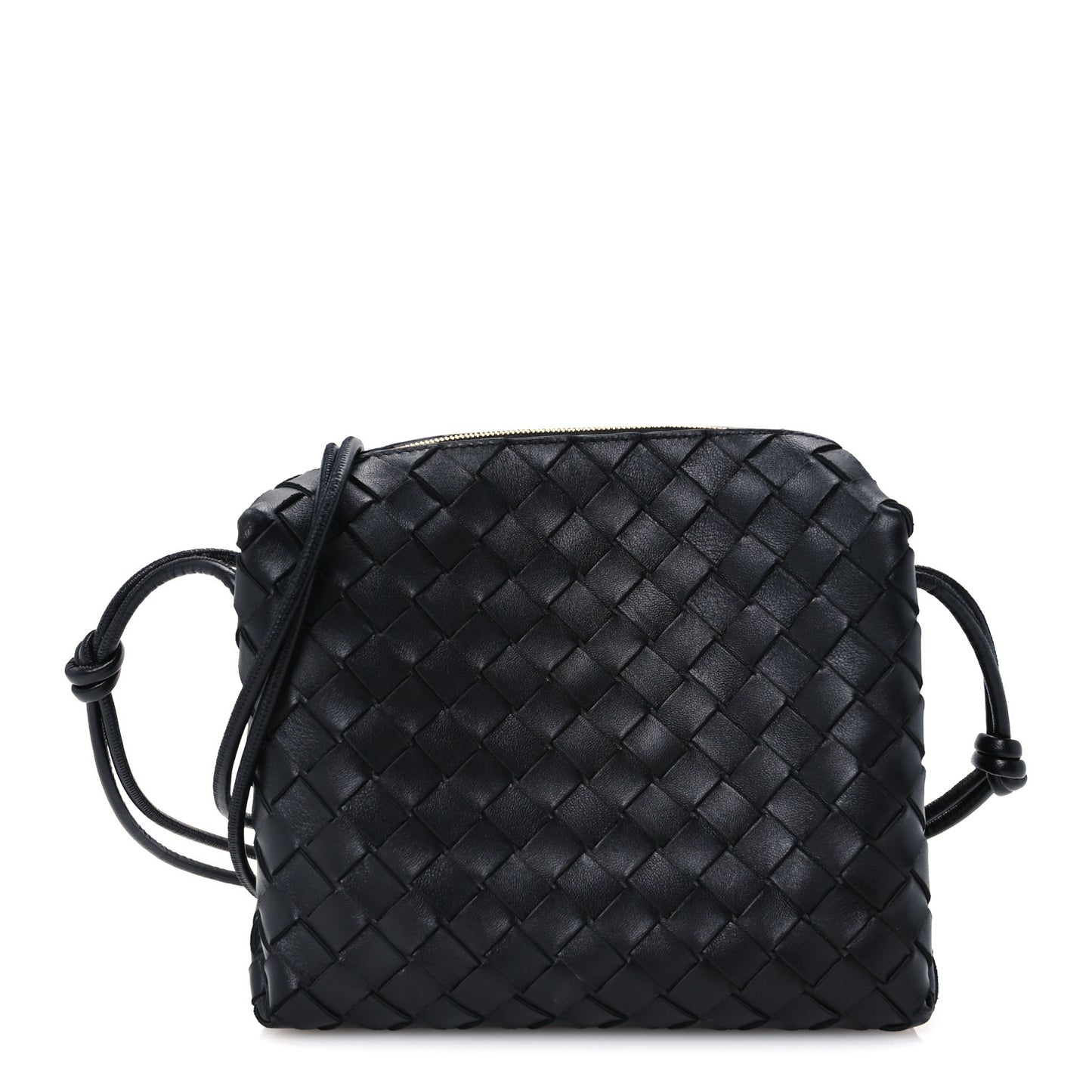 Nappa Intrecciato Small Loop Camera Bag Black