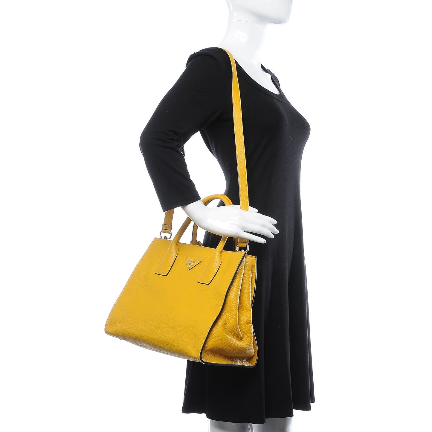 Vitello Daino Twin Pocket Tote Mimosa