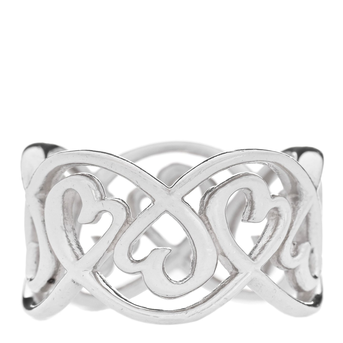Sterling Silver Paloma Picasso Loving Heart Band Ring 49 5