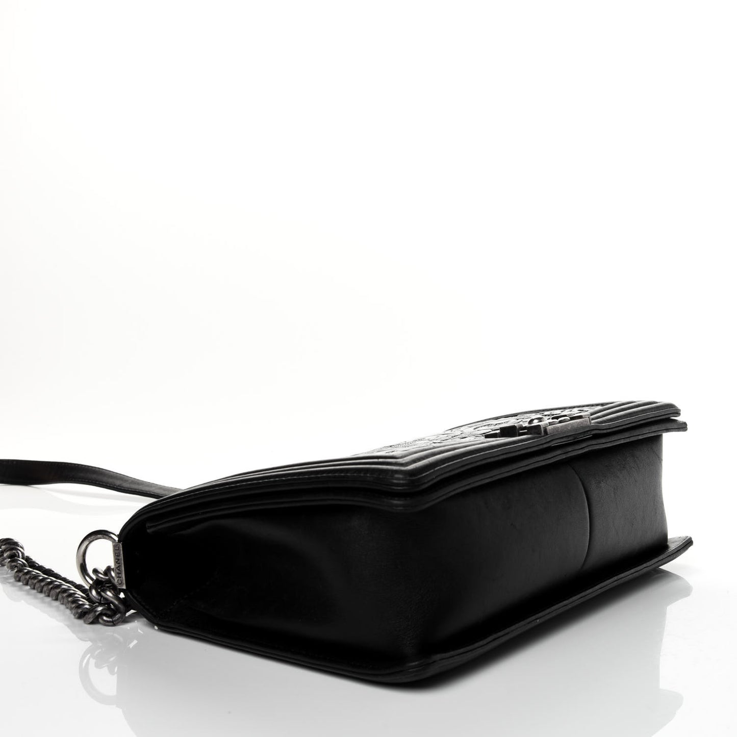 Calfskin Embossed New Medium Cordoba Boy Flap Black