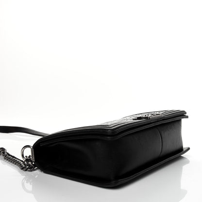 Chanel Calfskin Embossed New Medium Cordoba Boy Flap Black 3 of 5