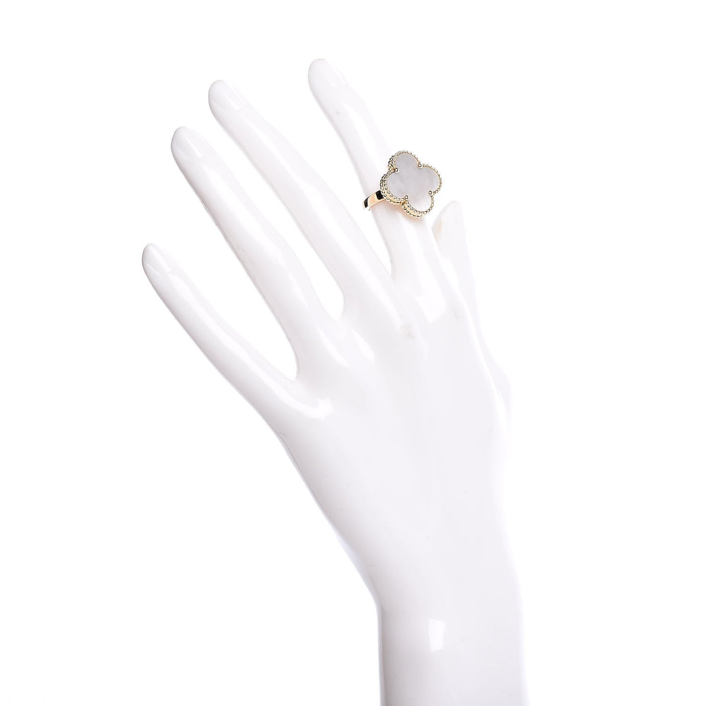 18K Yellow Gold Mother of Pearl Magic Alhambra Ring 47 4
