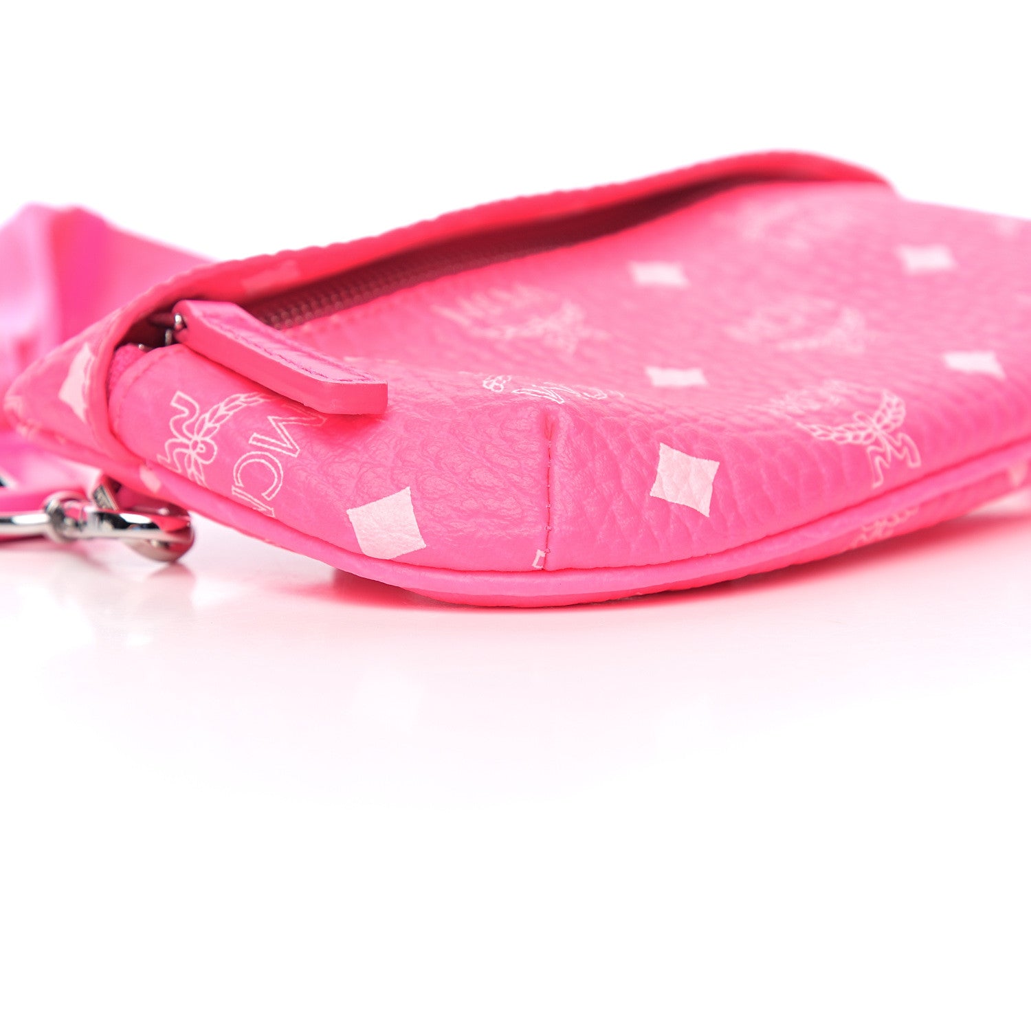 MCM Visetos Mini Crossbody Neon Pink 7 of 8
