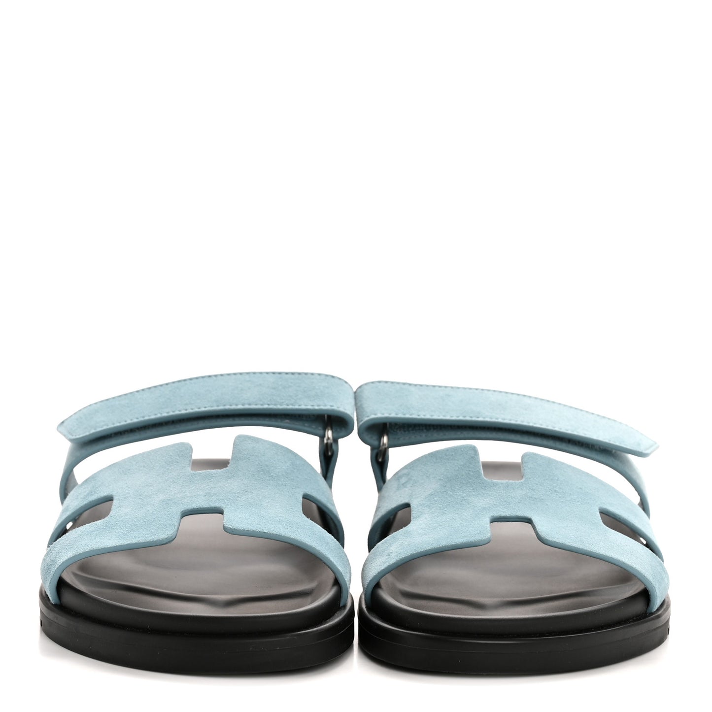 Suede Goatskin Womens Chypre Sandals 38 Bleu Mineral