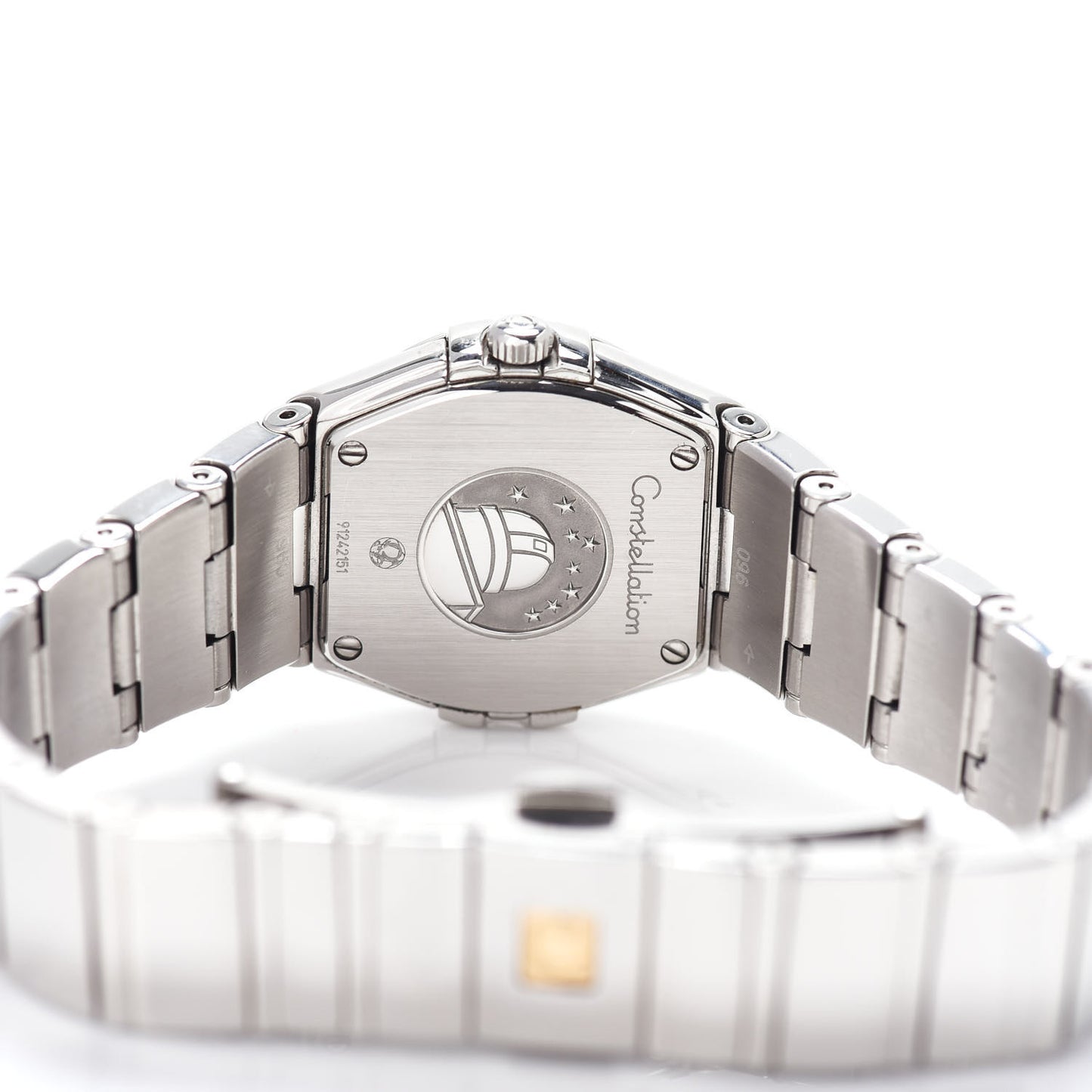Stainless Steel Diamond Bezel Mother of Pearl 24mm Constellation Quartz Watch 123.15.24.60.05.002