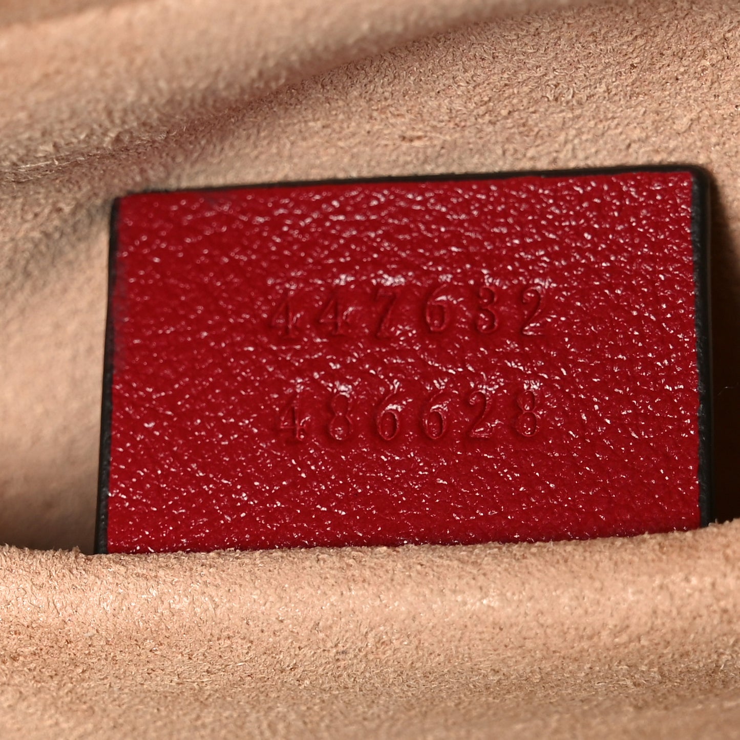 Monogram Azalea Calfskin Matelasse Diagonal Small GG Marmont Chain Shoulder Bag Beige Ebony New Cherry Red