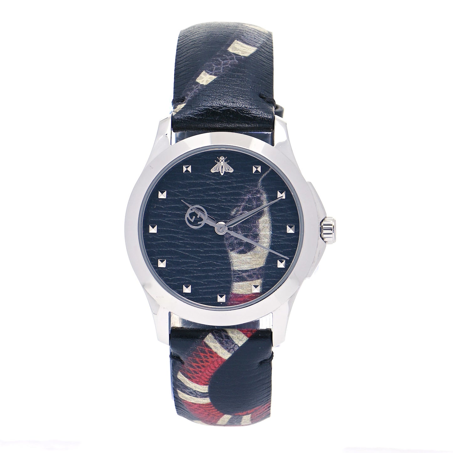 Stainless Steel Calfskin 38mm Le Marche Des Merveilles Snake Quartz Watch Black