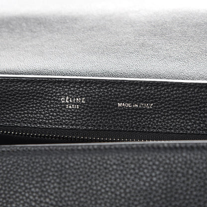 Celine Drummed Calfskin Suede Medium Trapeze Black 7 of 10