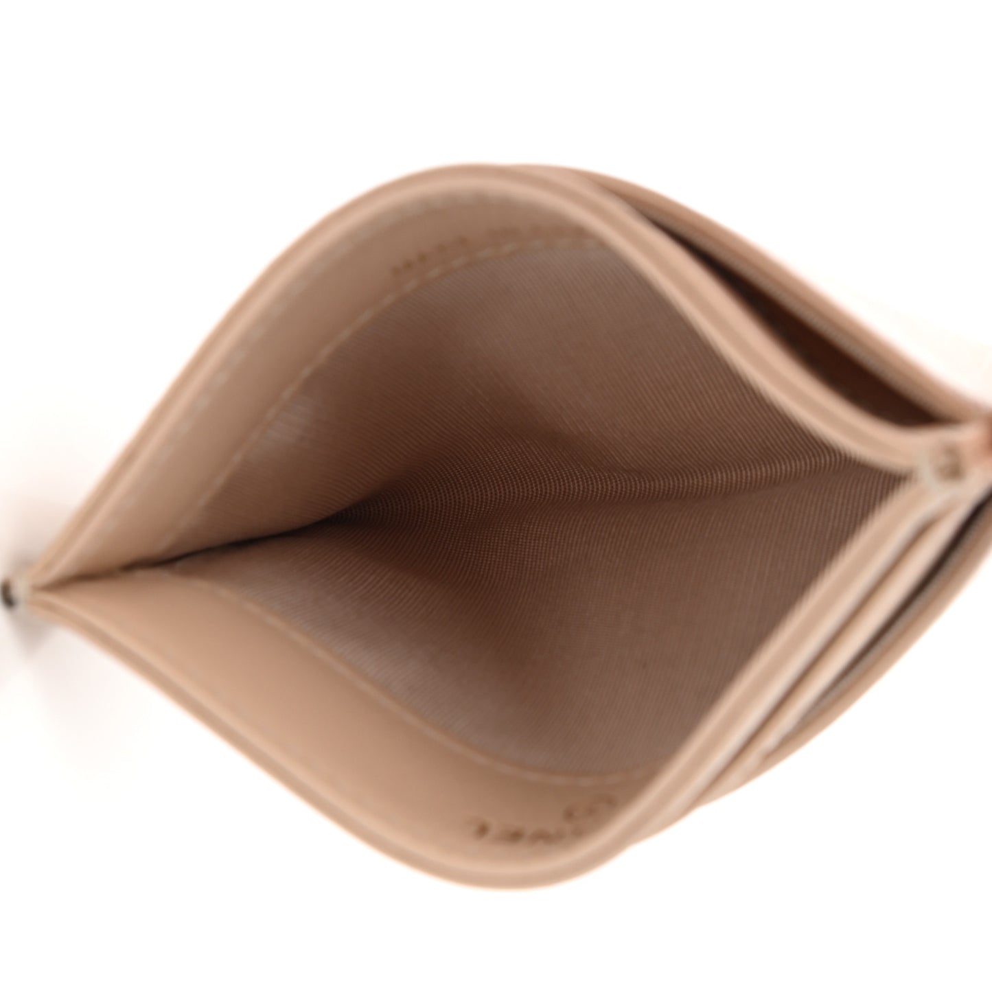 Goatskin Timeless CC Card Holder Beige