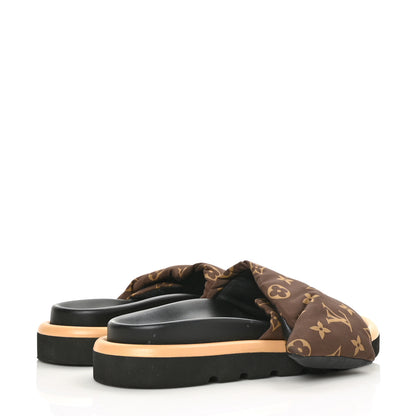 Louis Vuitton Nylon Monogram Pool Pillow Comfort Mule 37 Cacao Brown 4 of 7