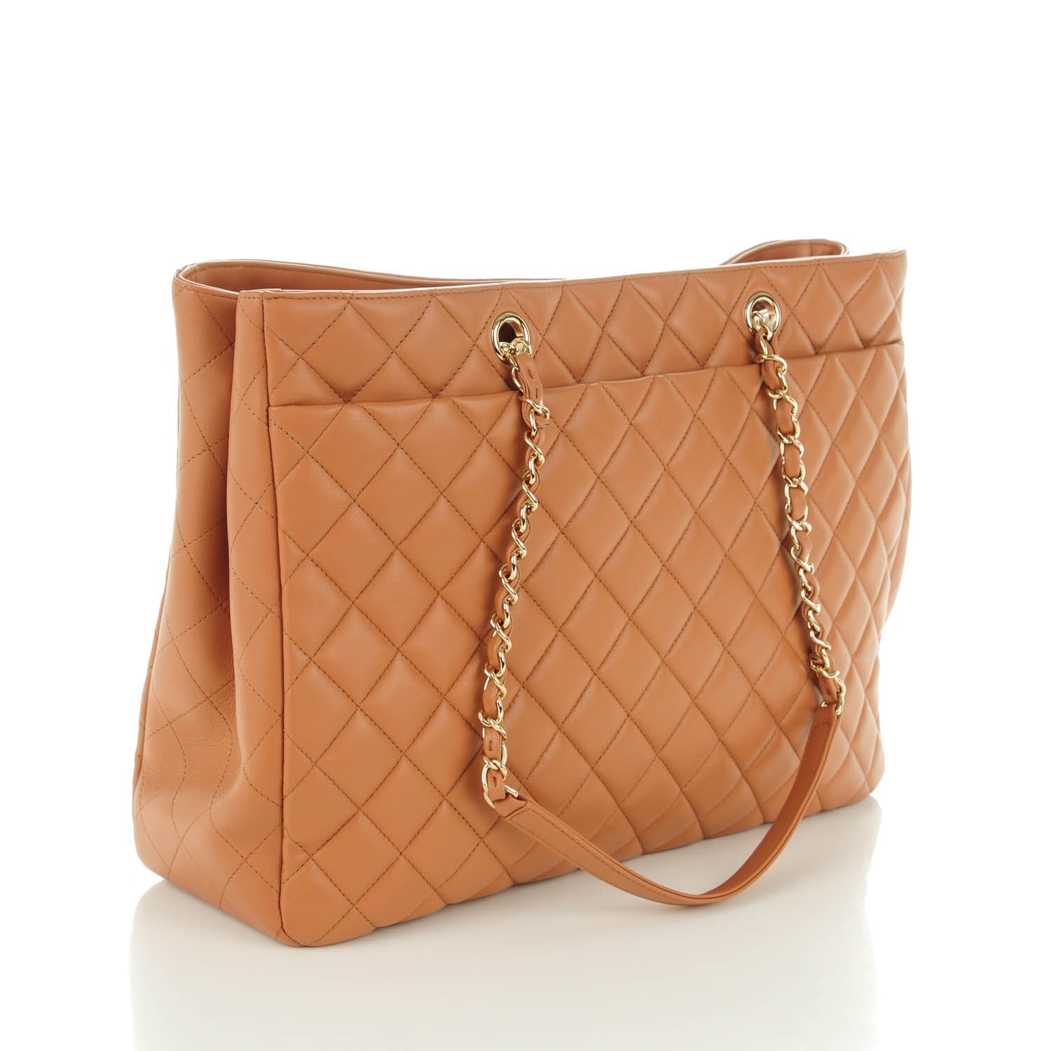Chanel Calfskin Quilted Timeless Tote Beige 3 of 8