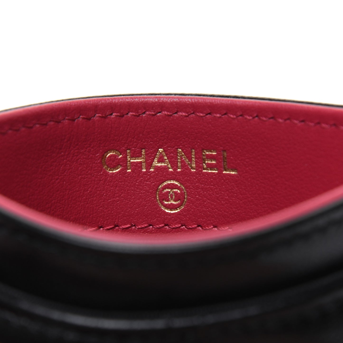 Lambskin Quilted Chanel 19 Card Holder Black