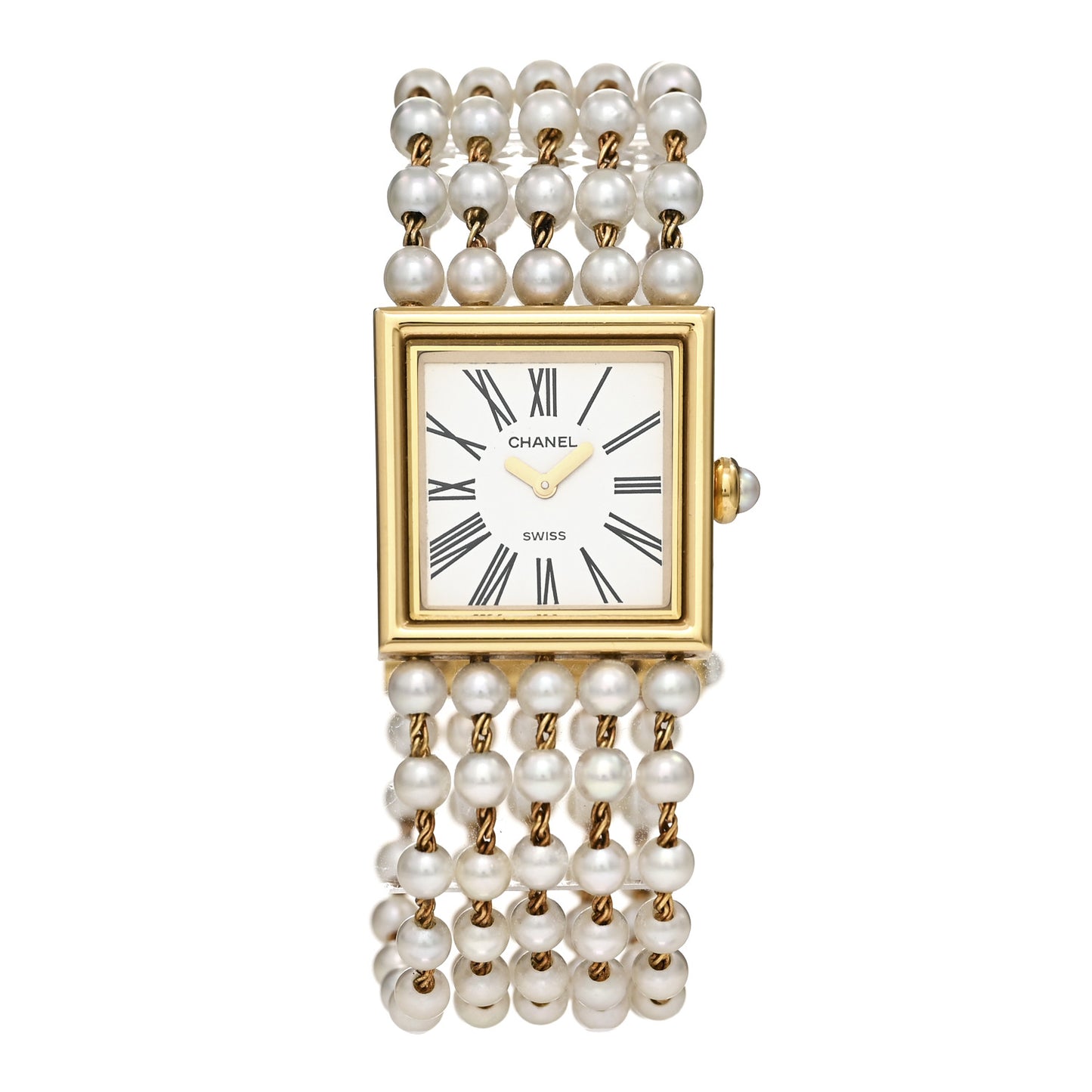 18K Yellow Gold Pearl 23mm Mademoiselle Quartz Watch