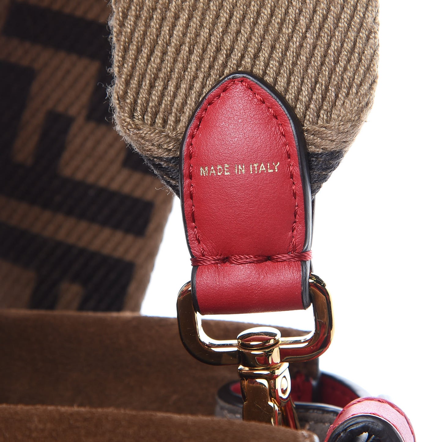 Vitello Grace Suede Small Flip Tote Fragola Marrone