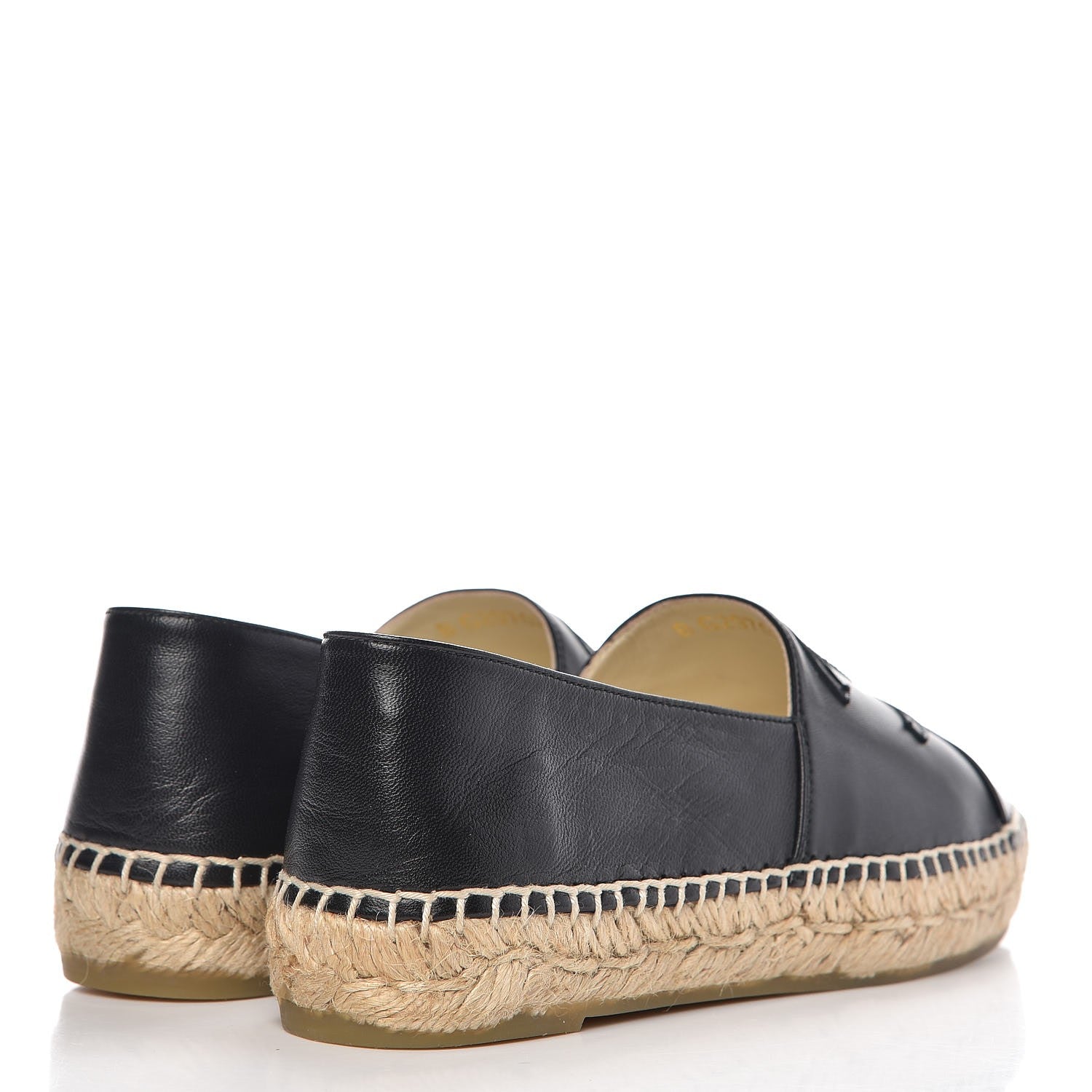 Chanel Lambskin CC Espadrilles 35 Black 4 of 10
