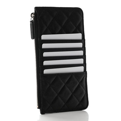 Chanel Caviar Quilted Boy Flat Wallet Pouch Black 3 of 7