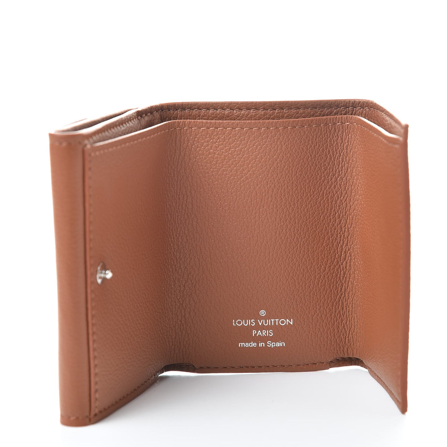 Calfskin Lockmini Wallet Caramel