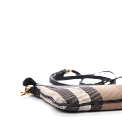 Burberry House Check Derby Peyton Crossbody Clutch Bag Black 7 of 9