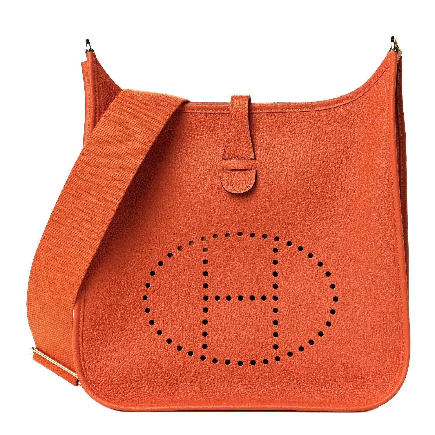 Hermes Taurillon Clemence Evelyne III PM Orange 1 of 9