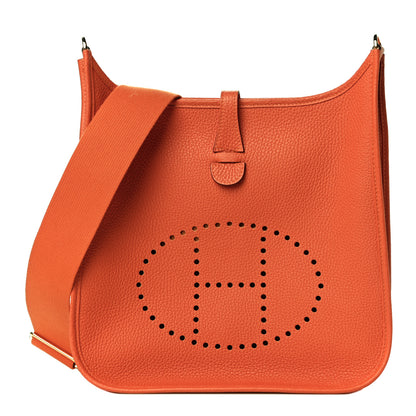 Hermes Taurillon Clemence Evelyne III PM Orange 1 of 9