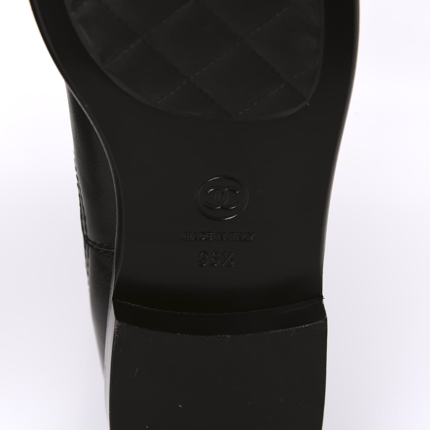 Chanel Calfskin Tall Boots 36.5 Black 9 of 11