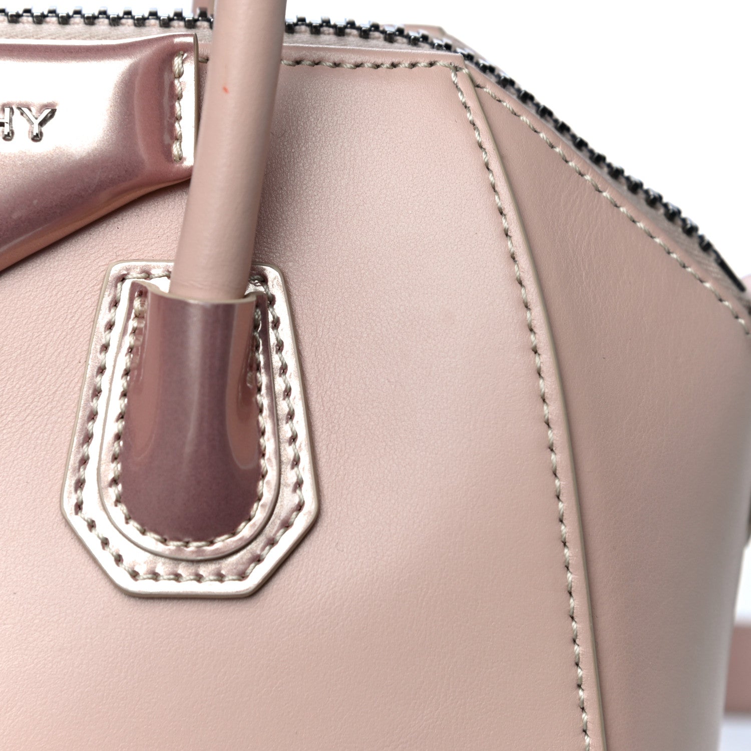 Givenchy Metallic Calfskin Mini Antigona Light Pink 15 of 19