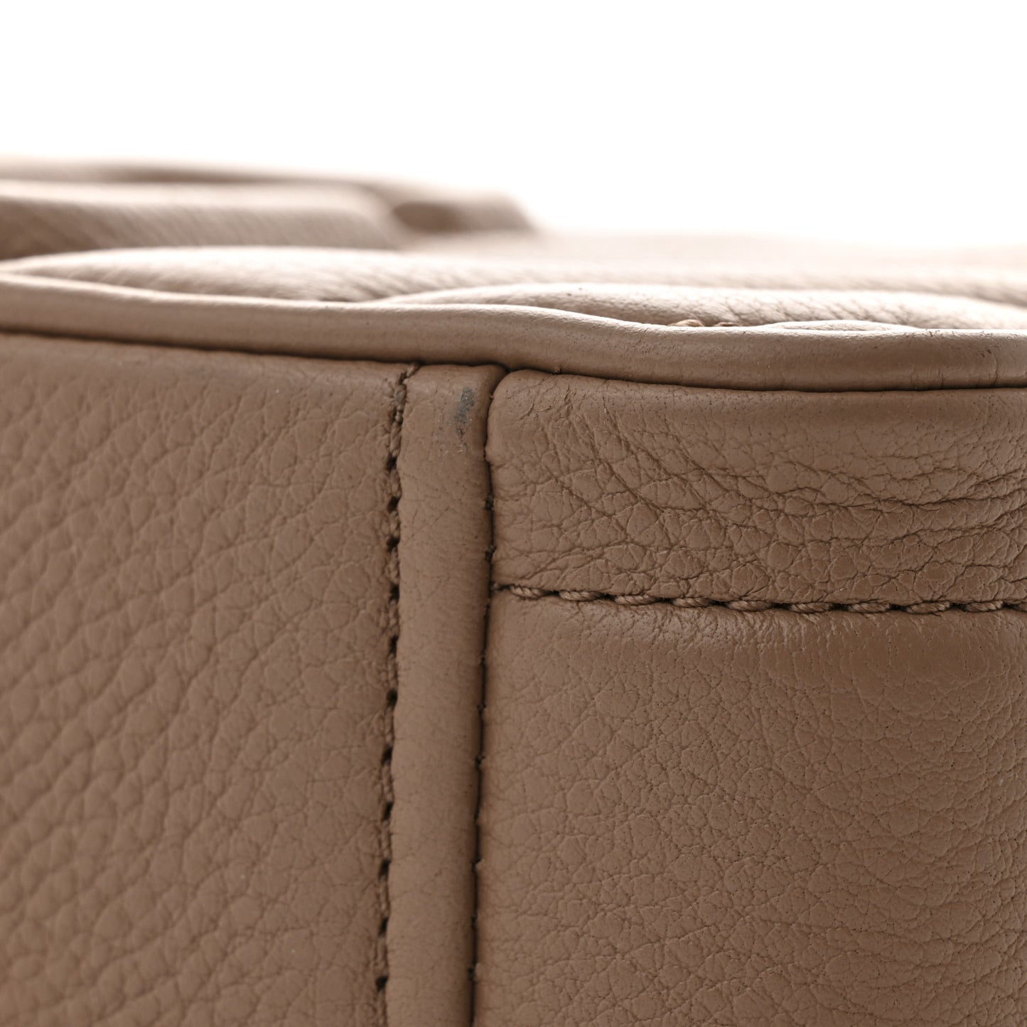 Calfskin Quilted The Moto Shot 21 Bag Dusty Beige