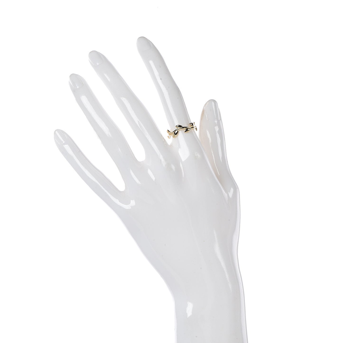 18K Yellow Gold Narrow Paloma Picasso Olive Leaf Band Ring 49 5