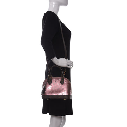 Louis Vuitton Vernis Monogram Alma BB Rose Pale Metallise 2 of 11