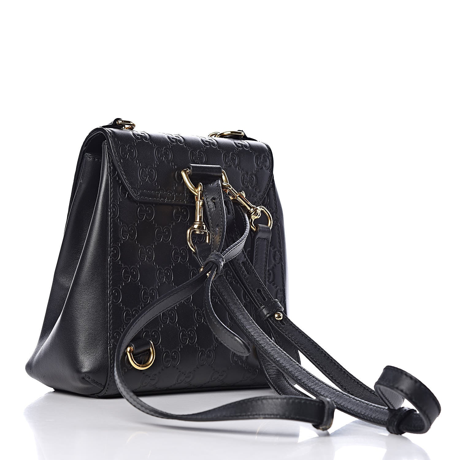 Gucci Guccissima Signature Padlock Backpack Black 3 of 9
