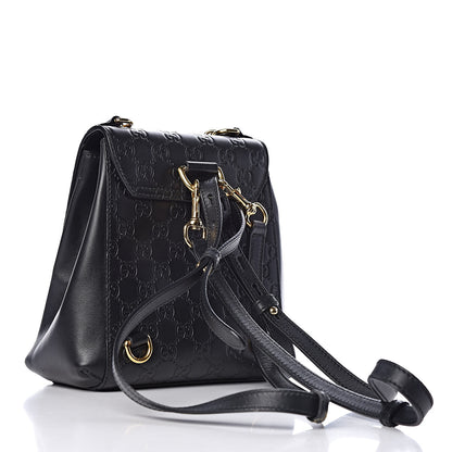 Gucci Guccissima Signature Padlock Backpack Black 3 of 9