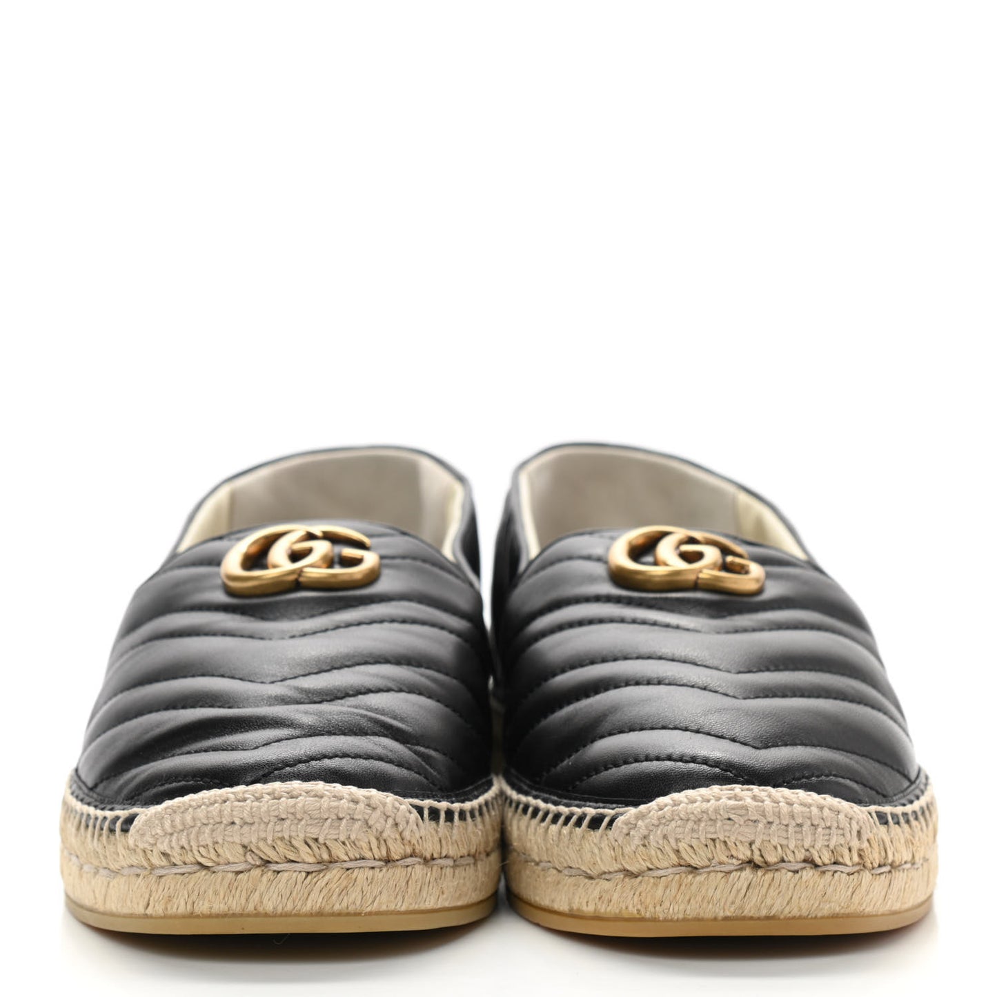 Nappa Matelasse Mens GG Marmont Espadrilles 10 Black