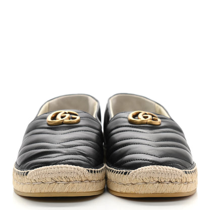 Gucci Nappa Matelasse Mens GG Marmont Espadrilles 10 Black 2 of 13