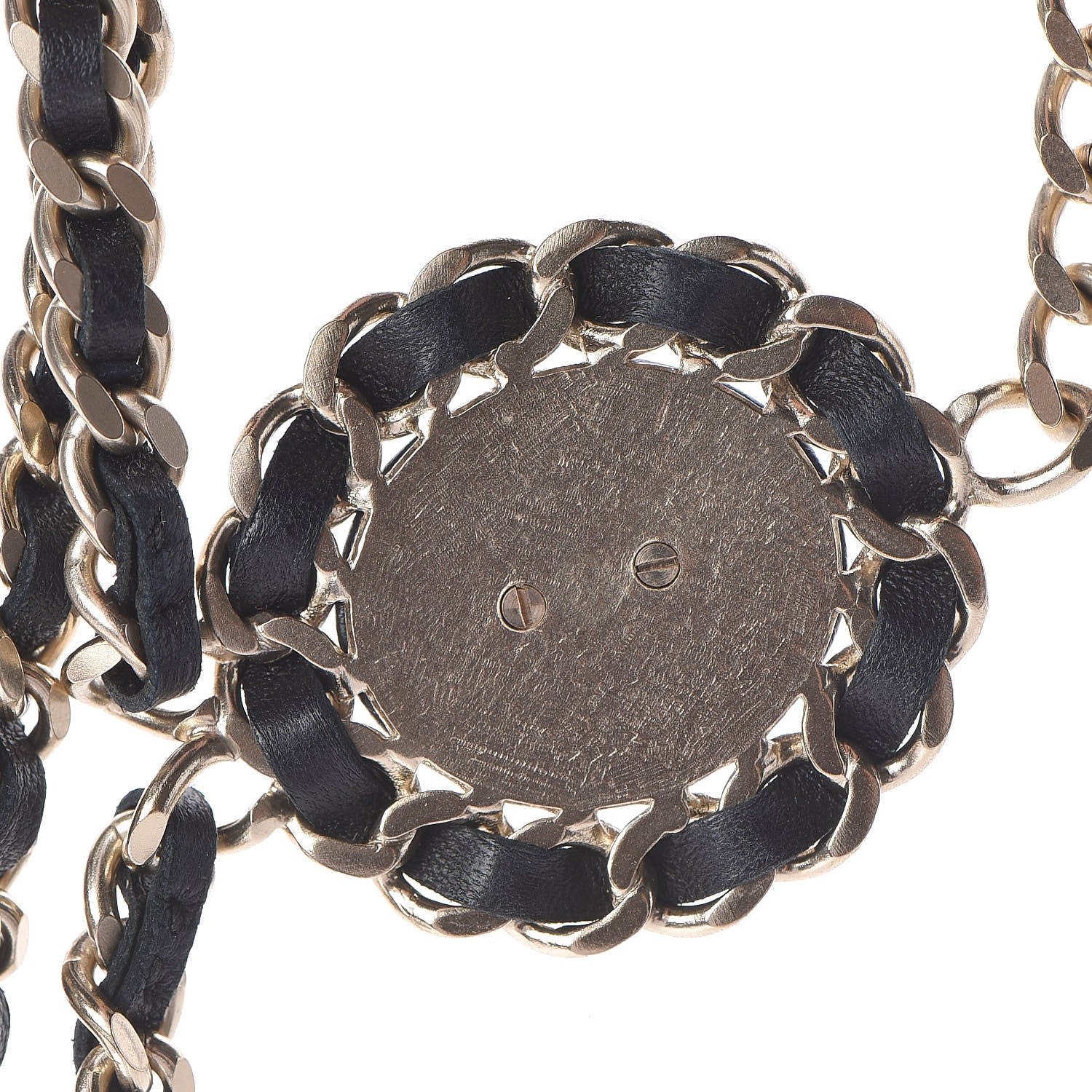 Chanel Lambskin CC Long Chain Necklace Black Gold 5 of 6