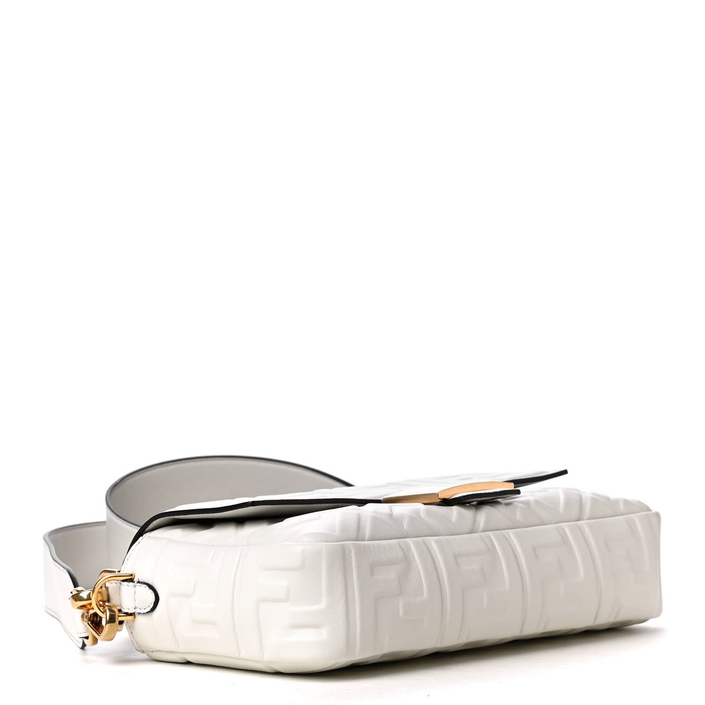 Nappa FF 1974 Embossed Baguette White